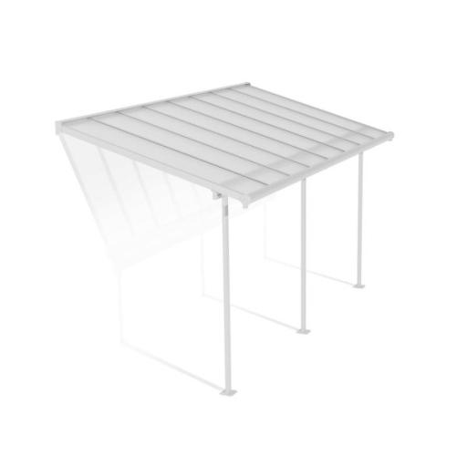 Sierra Patio Cover 2.2m x 4.5m - White Aluminium Frame & Clear Polycarbonate