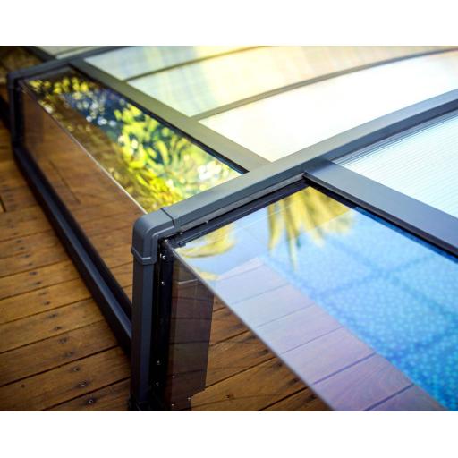 Majorca 15' x 28' Pool Enclosure Kit- Grey Structure