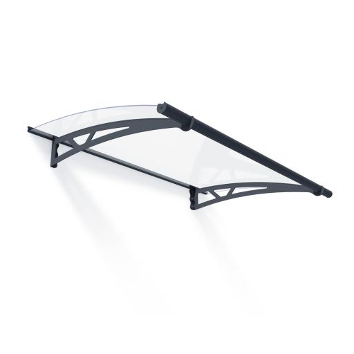 Altair 1.5m x 0.9m Door Canopy - Grey Aluminium Frame