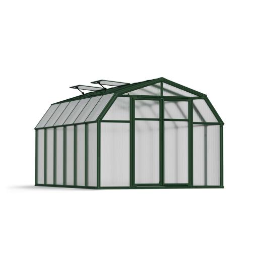Hobby Gardener 8ft x 12ft Polycarbonate Greenhouse - Green Frame