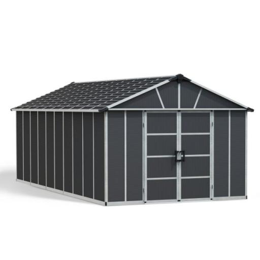 Yukon 11ft x 21.3ft Shed Kit Without Floor - Dark Grey