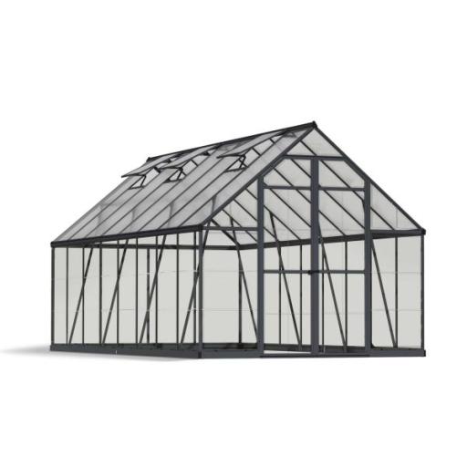 Balance 8ft x 16ft Polycarbonate Greenhouse - Grey  Frame