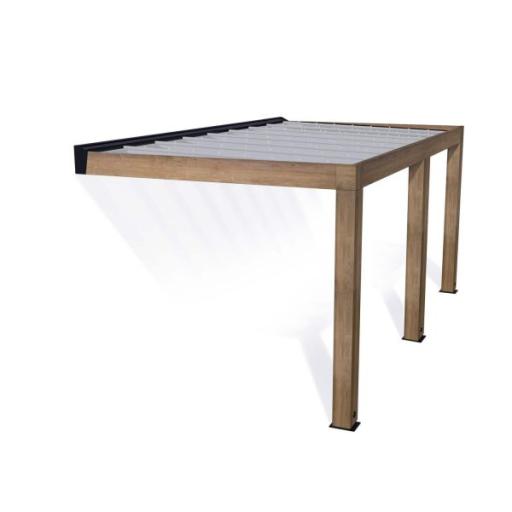 Helsinki Cedar Wood Patio Cover 3 x 5.3m Solar Control Panels