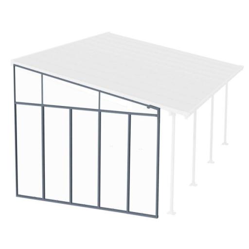 Patio Cover Side Wall 4m - Grey Acryl
