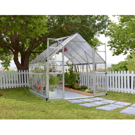 Balance 8ft x 8ft Polycarbonate Greenhouse - Green Frame