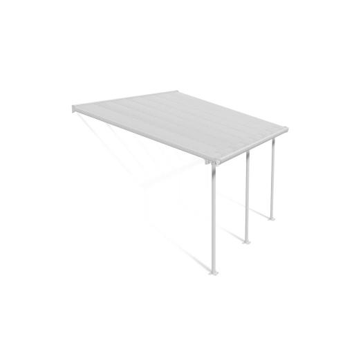 Feria Patio Cover 3m x 4.3m - White Aluminium Frame & Clear Polycarbonate