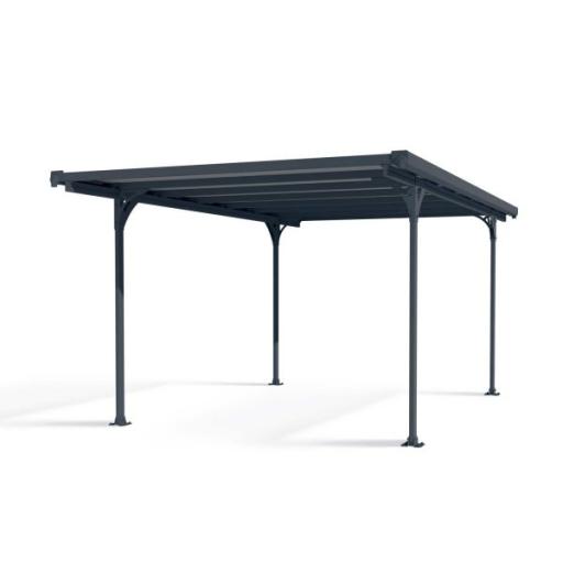 Verona 10ft x 17ft Carport - Grey Aluminium