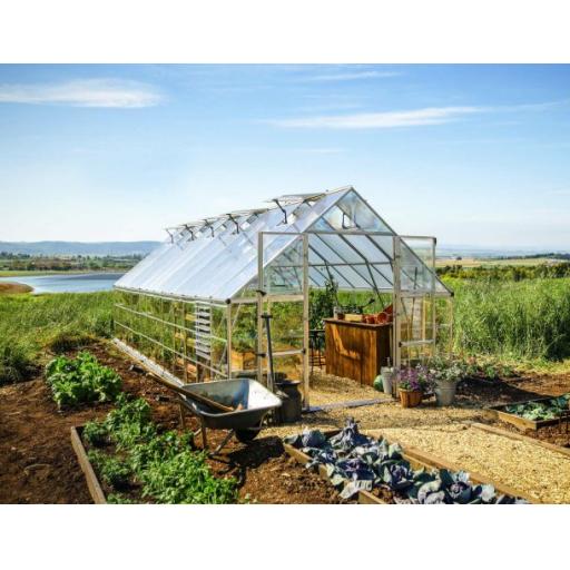 Balance 10ft x 24ft Polycarbonate Greenhouse - Silver Frame