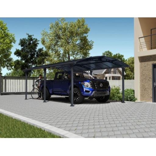 Arcadia 12' x 21' Carport Kit - Grey Aluminium