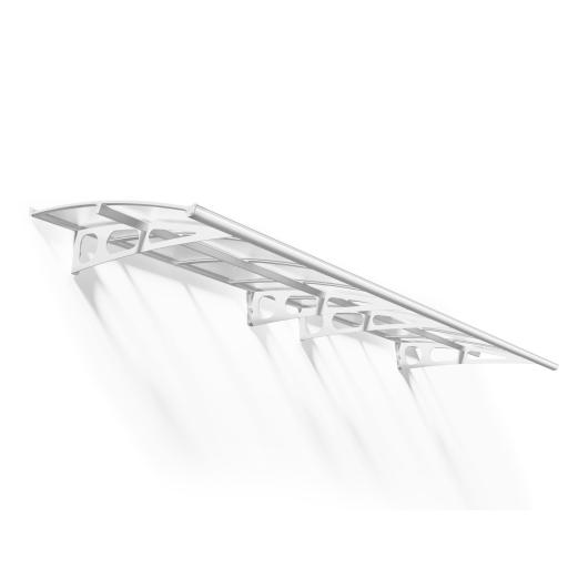 Bordeaux 4.5m x 1.4m Door Canopy - White Aluminium Frame
