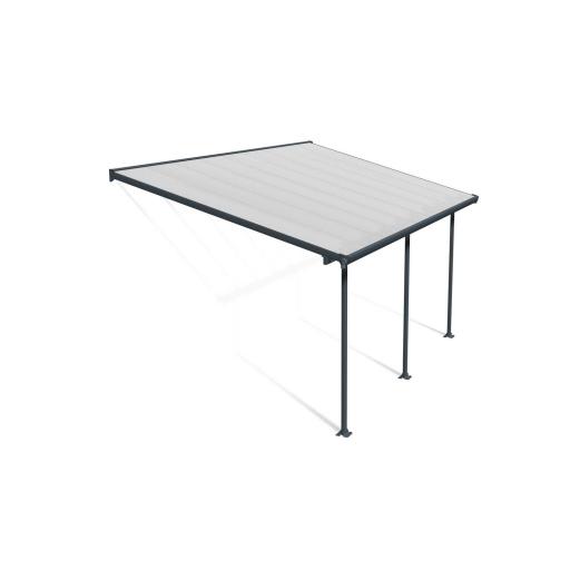 Feria Patio Cover 3m x 5.5m - Grey Aluminium Frame & Clear Polycarbonate
