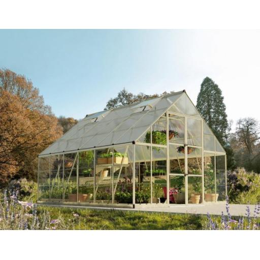 Balance 10ft x 12ft Polycarbonate Greenhouse - Silver Frame