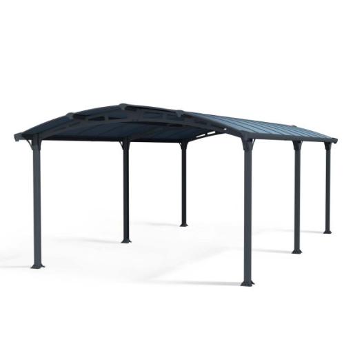 Arcadia 12' x 21' Carport Kit - Grey Aluminium