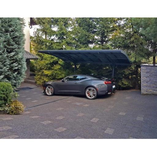 Arizona Wave 10ft x 16ft Cantilever Carport- Grey Aluminium