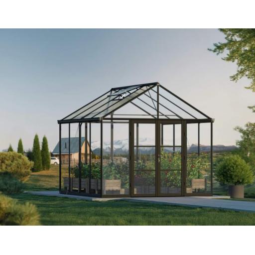 Aria 10ft x 10ft Polycarbonate Greenhouse - Black Frame