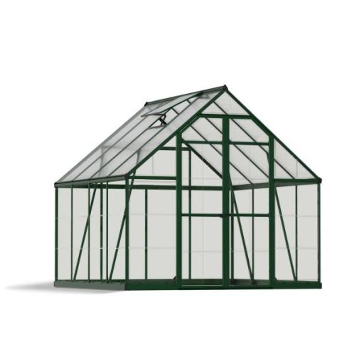 Balance 8ft x 8ft Polycarbonate Greenhouse - Green Frame
