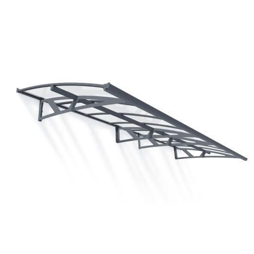 Amsterdam 4.5m x 1.4m Door Canopy - Grey Aluminium Frame