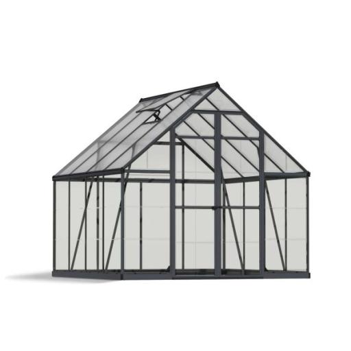 Balance 8ft x 8ft Polyacrbonate Greenhouse - Grey Frame