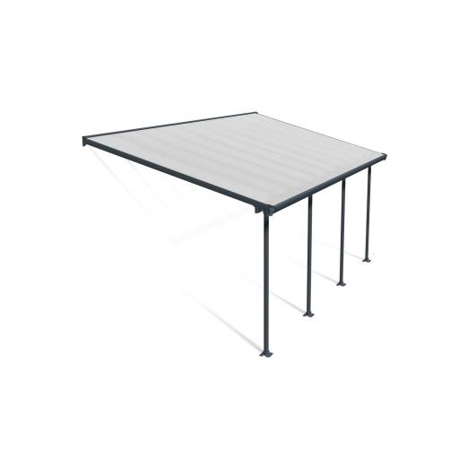 Feria Patio Cover 3m x 6m - Grey Aluminium Frame & Clear Polycarbonate