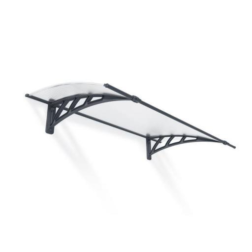 Neo 1.4m x 0.9m Door Canopy - Grey Aluminium Frame