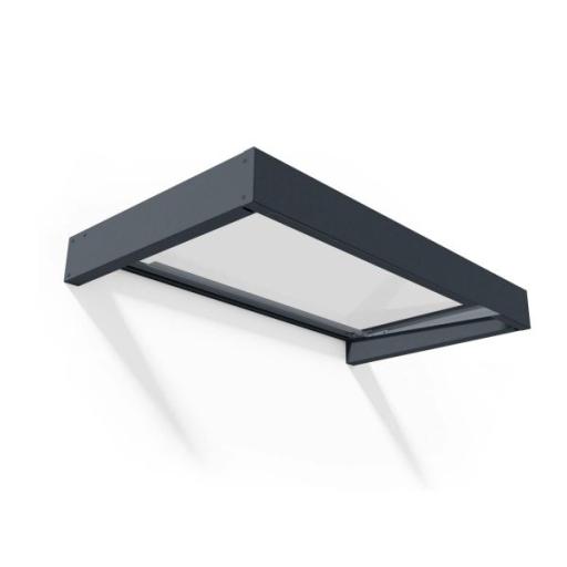 Sophia 1.5m x 0.9m Door Canopy - Grey Aluminium Frame