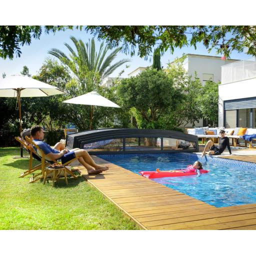 Majorca 15' x 28' Pool Enclosure Kit- Grey Structure