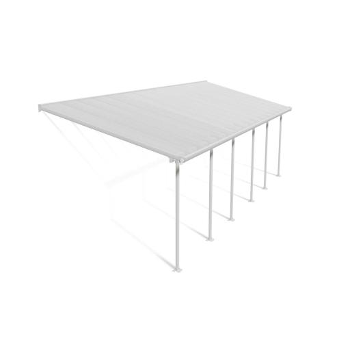 Feria Patio Cover 3m x 9.2m - White Aluminium Frame & Clear Polycarbonate