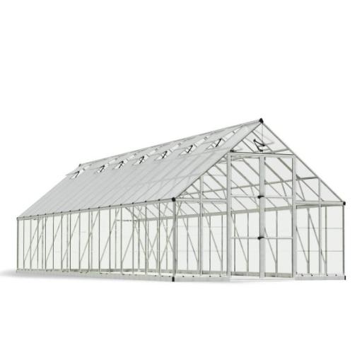 Balance 10ft x 32ft Polycarbonate Greenhouse - Silver Frame