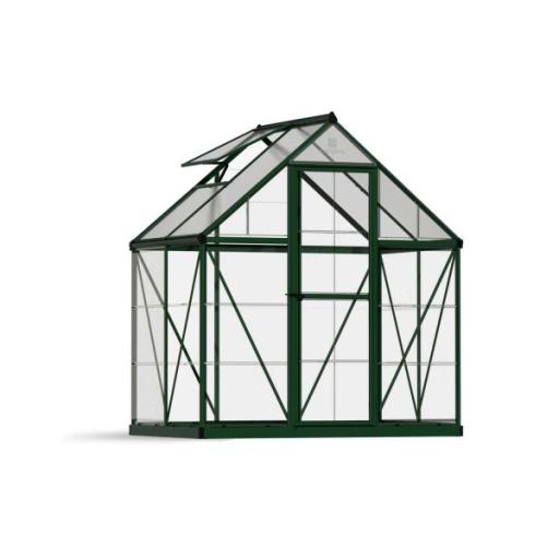 Hybrid 6ft x 4ft Polycarbonate Greenhouse - Green Frame