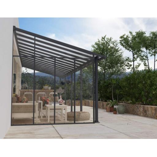 Patio Cover 3 Series Sidewall White Acryl