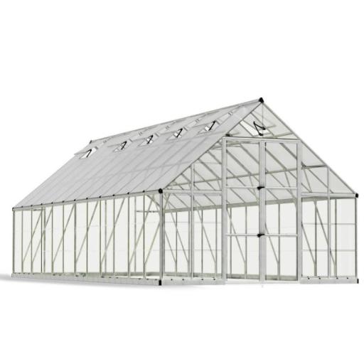 Balance 10ft x 24ft Polycarbonate Greenhouse - Silver Frame