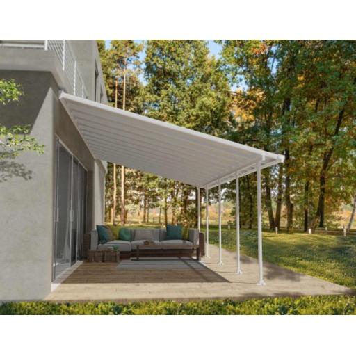 Feria Patio Cover 4m x 8m - Grey Aluminium Frame & Clear Polycarbonate