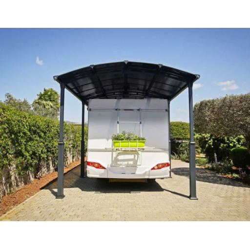 Alpine 12ft x 21ft Extra High Carport - Grey Aluminium