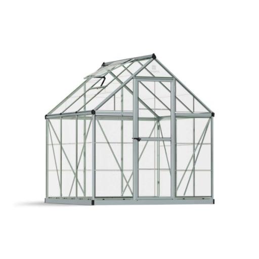 Harmony 6ft x 6ft Polycarbonate Greenhouse - Silver Frame