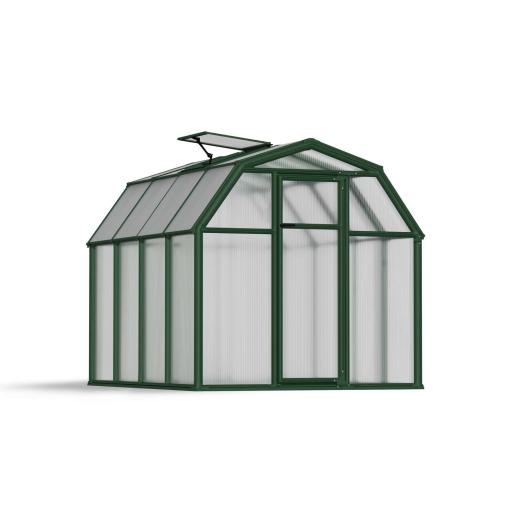 Eco Grow 6ft x 8ft Polycarbonate Greenhouse - Green Frame