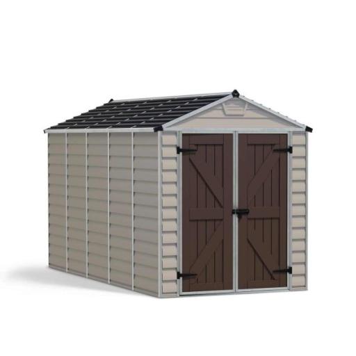 Skylight 6ft x 12ft Garden Shed - Tan Polycarbonate Panels