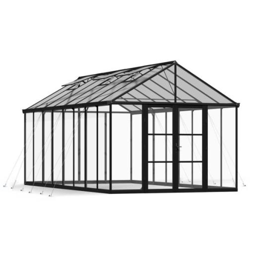 Aria 10ft x 20ft Polycarbonate Greenhouse - Black Frame