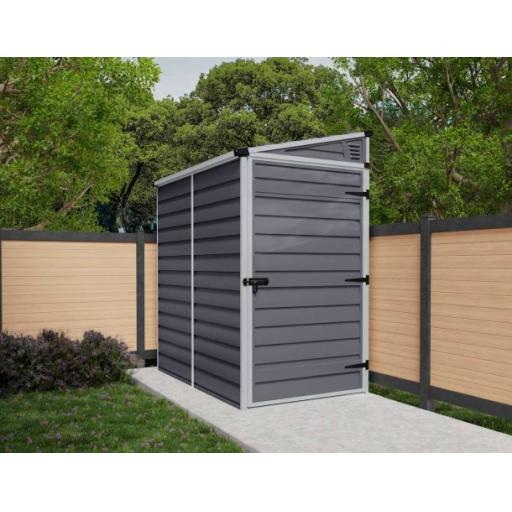 Pent 4ft x 6ft Garden Shed - Amber Polycarbonate Panels