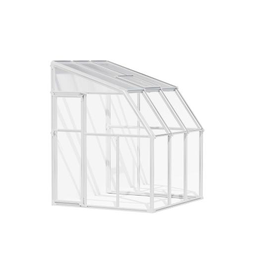 Sunroom 2m x 2m Lean to Conservatory - Aluminium White Frames