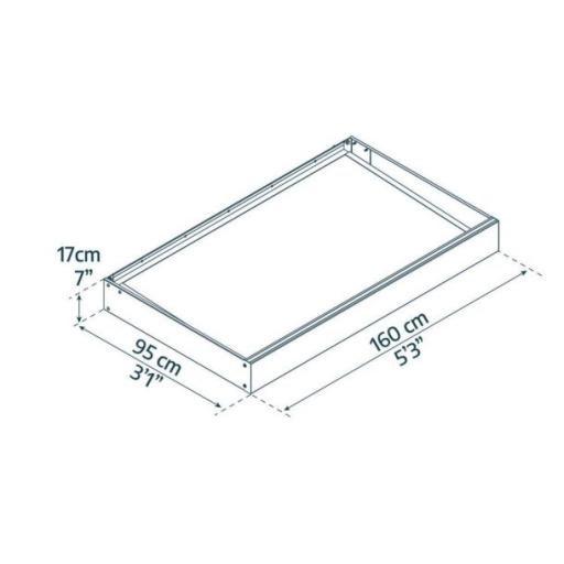 Sophia 1.5m x 0.9m Door Canopy - White Aluminium Frame & White Opal Polycarbonate
