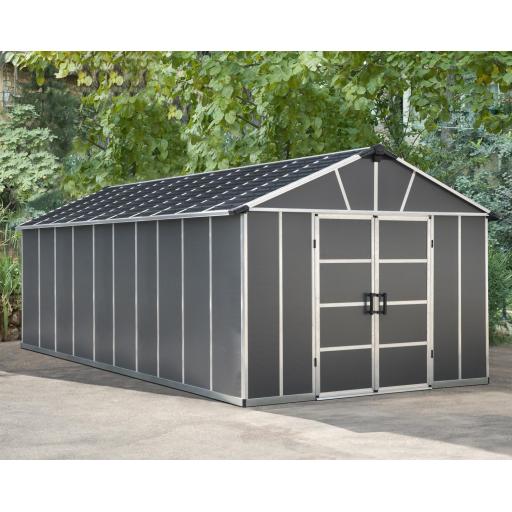 Yukon 11ft x 21.3ft Shed Kit Without Floor - Dark Grey