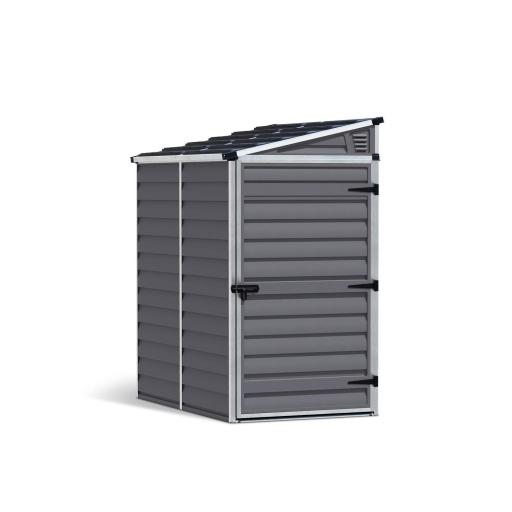 Pent 4ft x 6ft Garden Shed - Grey Polycarbonate Panels