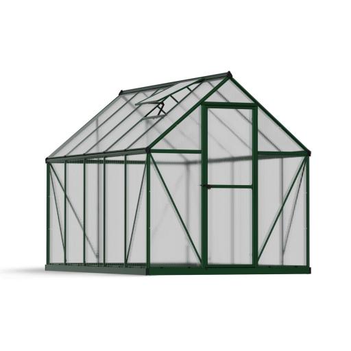 Mythos 6ft x 10ft Polycarbonate Greenhouse - Green Frame