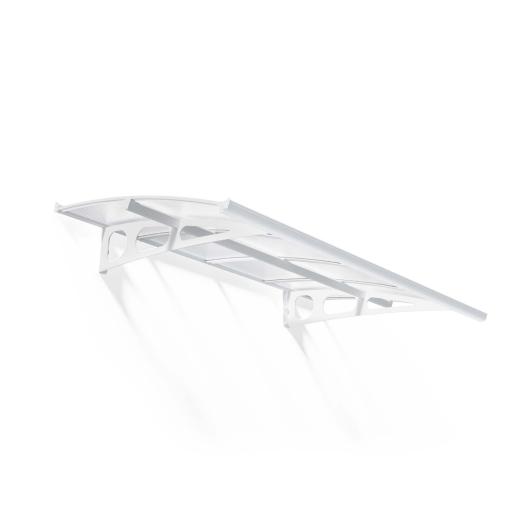Bordeaux 2.2m x 1.4m Door Canopy - White Aluminium Frame