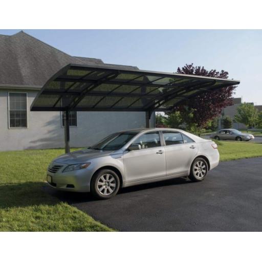 Arizona Wave 10ft x 16ft Cantilever Carport- Grey Aluminium