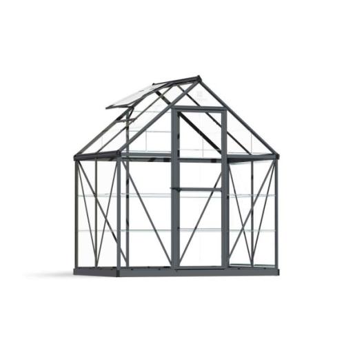 Harmony 6ft x 4ft Polycarbonate Greenhouse - Grey Frame