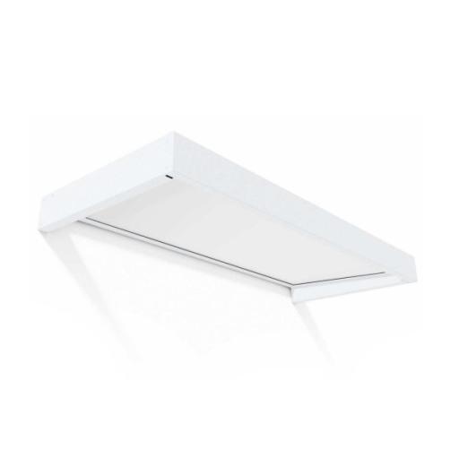 Sophia 2m x 0.9m Door Canopy - White Aluminium Frame & White Opal Polycarbonate