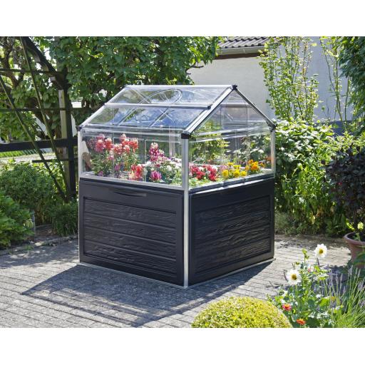 Plant Inn 4ft x 4ft Polycarbonate Greenhouse - Silver Frame
