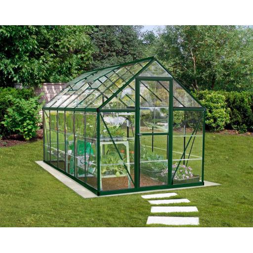 Harmony 6ft x 12ft Polycarbonate Greenhouse - Silver Frame