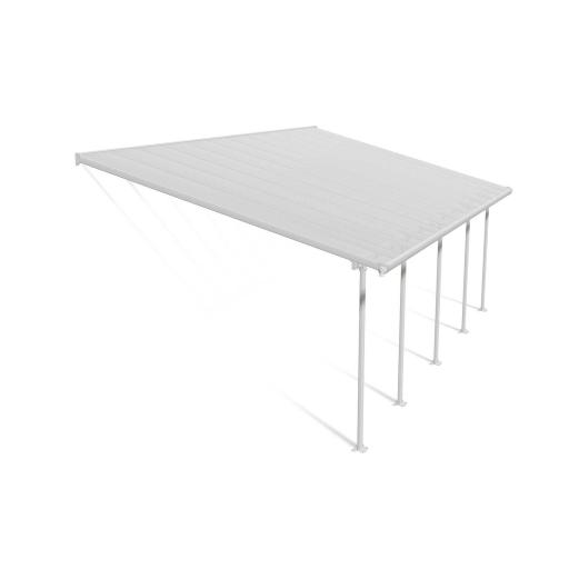 Feria Patio Cover 4m x 8m - White Aluminium Frame & Clear Polycarbonate